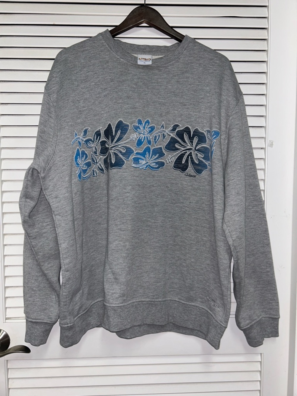 Vintage Crazy Shirts Grey Crewneck Hawaii with Front and Back Graphic